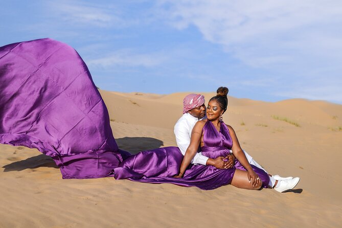 Flying Dress Photoshoot Dubai Solo, Couple and Group 3Hours - A Weather Issue Worth Taking Seriously