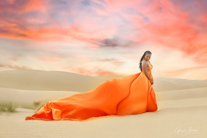 Flying Dress Photoshoot Dubai Solo, Couple and Group 3Hours - Private Transfers Make the Price Easier to Understand