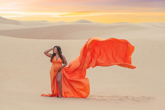 Flying dress photoshoot Dubai Solo, Couple and Group Session - Hotel pickup makes the desert plan simpler