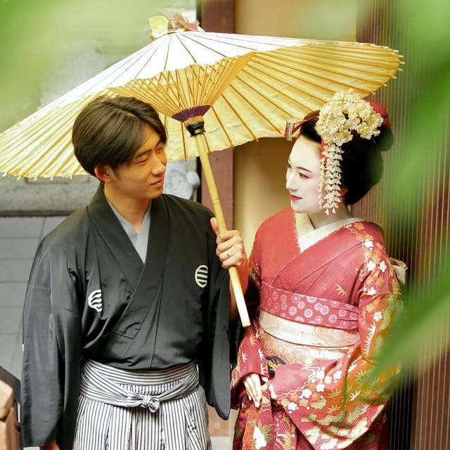 Kyoto kiyomizu Temple : Maiko and Samurai Couple Photoshoot - Four backdrops, four different moods