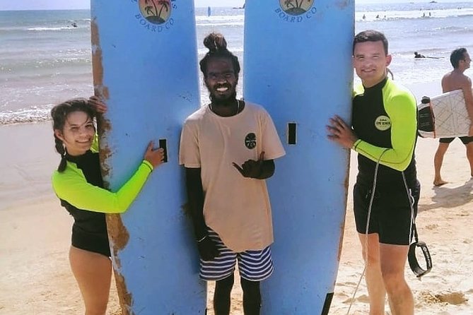 PRIVATE Surf lesson for Beginners Couple - Getting into the water at Weligama Beach