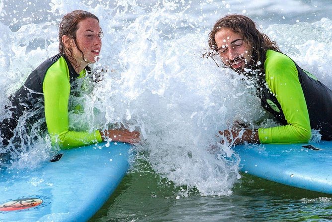 PRIVATE Surf lesson for Beginners Couple - Foam boards, fiberglass boards, and mixed ability couples
