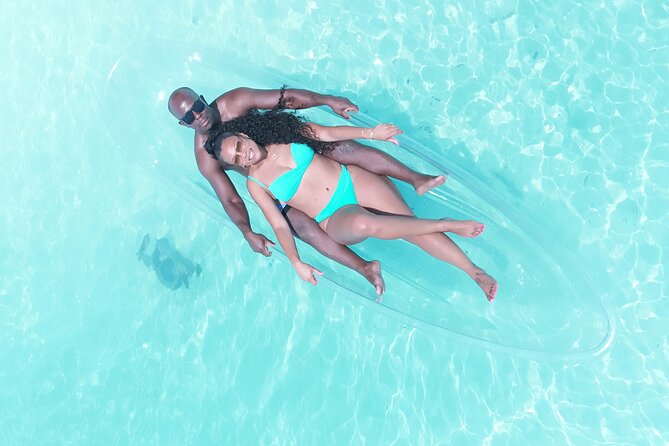 Romantic Clear Kayak Drone Photoshoot for Couples Turks & Caicos - What happens at Ventures Chillsunset Beach Access