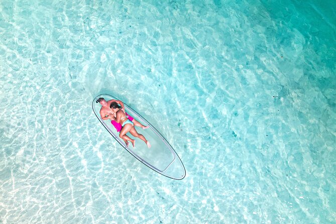 Romantic Clear Kayak Drone Photoshoot for Couples Turks & Caicos - What the drone captures from above