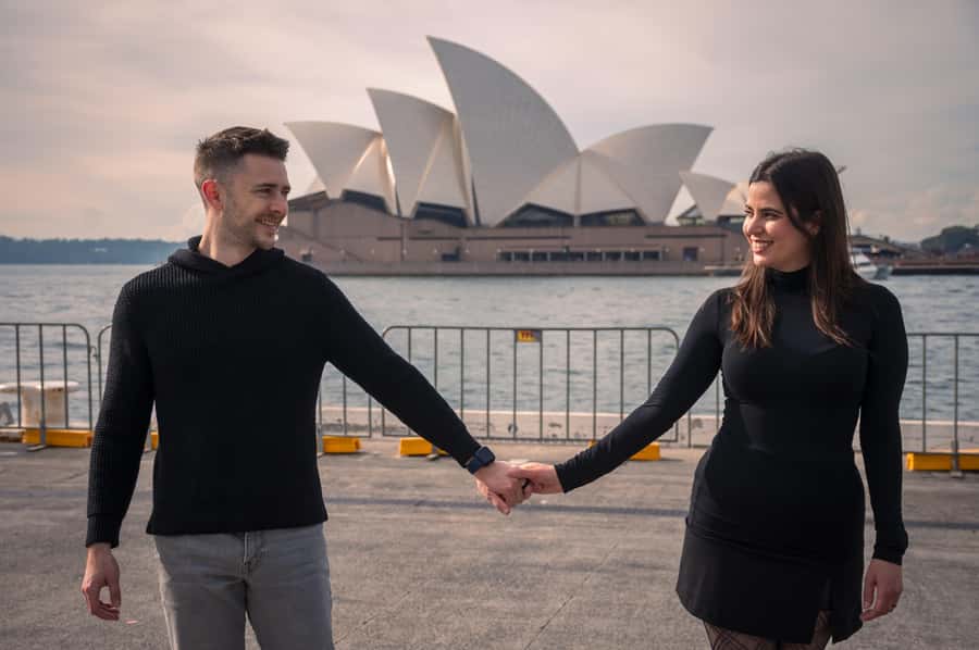Romantic photoshoot for couples in Sydney - Why The Rocks works well for a romantic photoshoot
