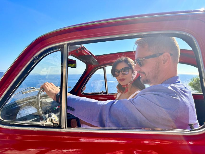 Sorrento Coast Couples Photo Tour by Vintage Fiat 500 - Why the Capri view works so well for photographs