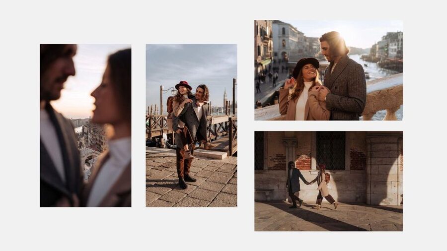 Venice: Elegant couple photos on your vacation - What you receive after the two-hour walk
